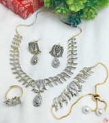 dual tone jewelry combo set