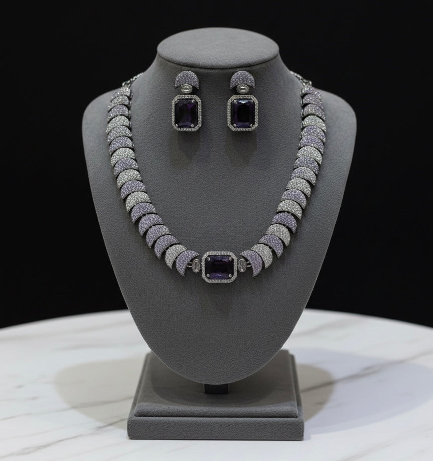 Purple zircon set