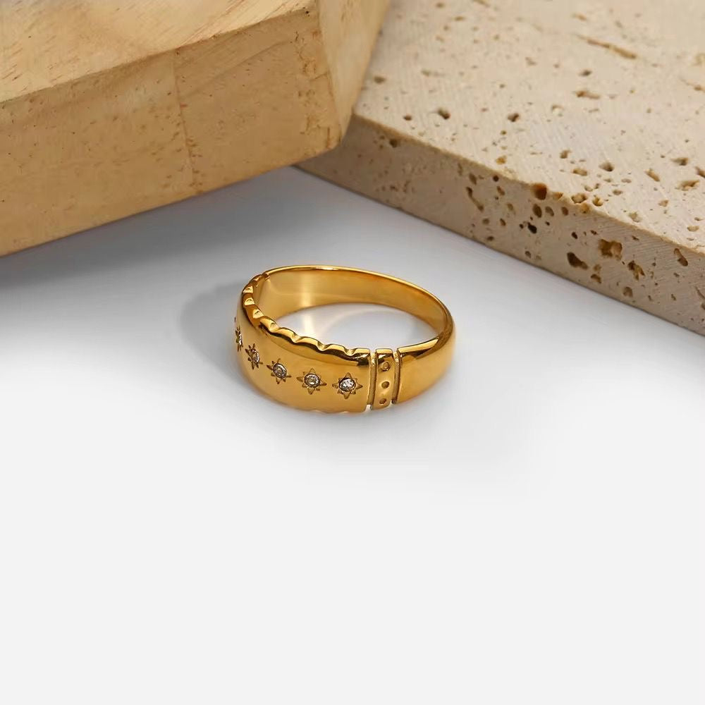 starburst stone ring