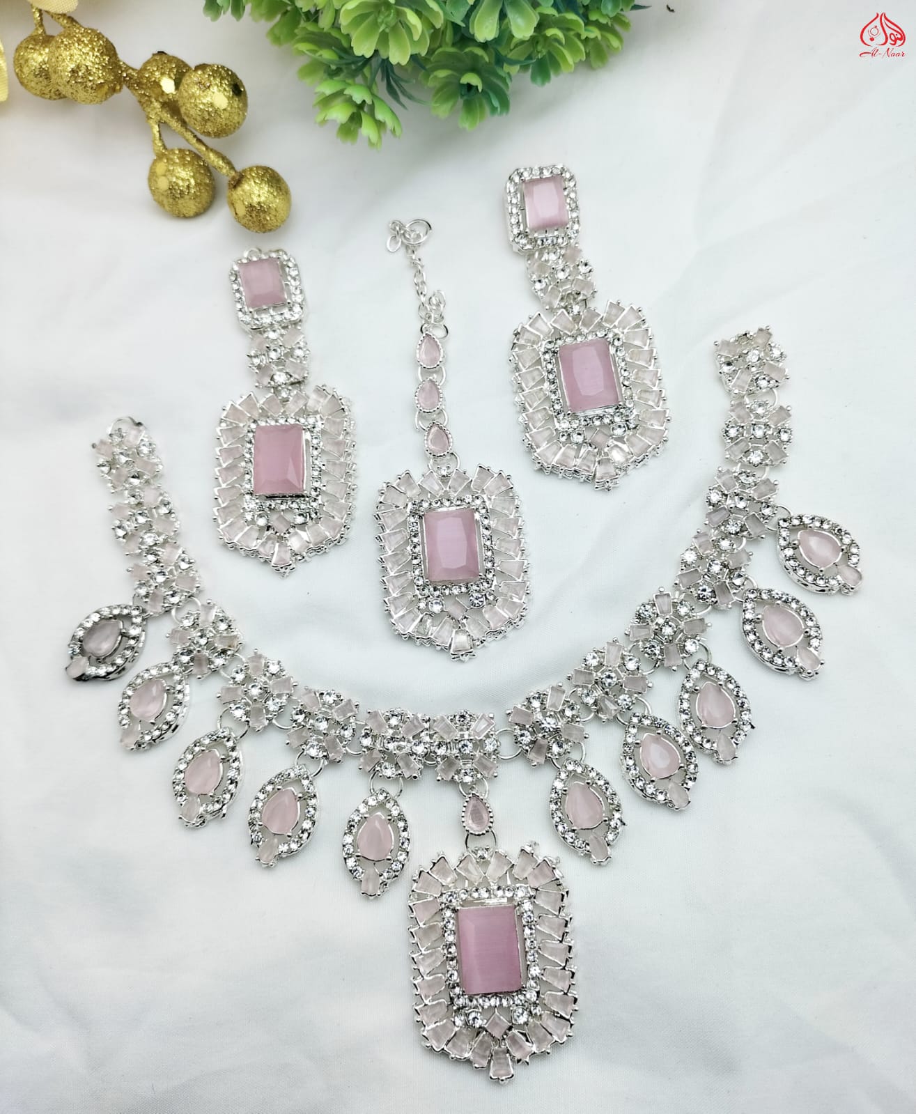 Elegant Pink Zarcon Set